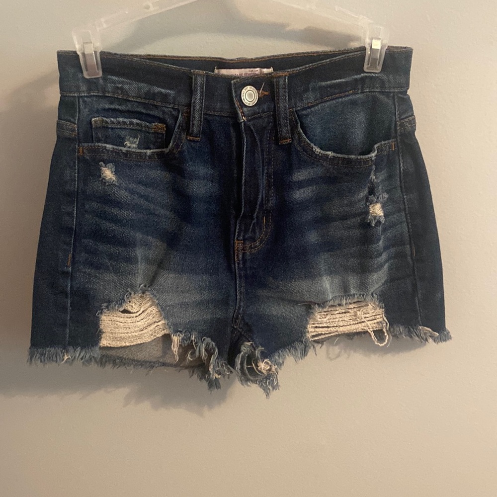 SO Destressed Dark washed Jean shorts